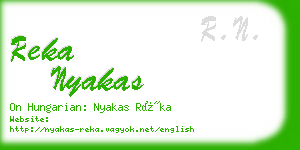reka nyakas business card
